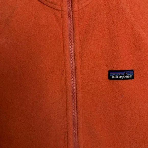 Patagonia Womens Orange Classic Microdini Fleece Jacket Size Small - Picture 5 of 16